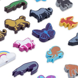 BYOK Shaped Bead DOUBLE SIDED Dino & Mythical - 100 Pack