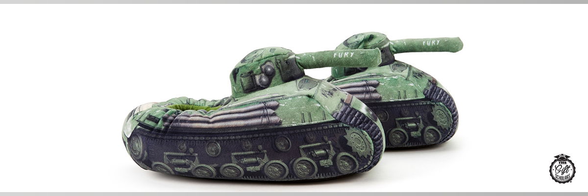 Two green tank slipper on a white background