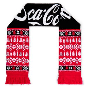 Coca-Cola Officially Licensed Xmas Scarf - Black 