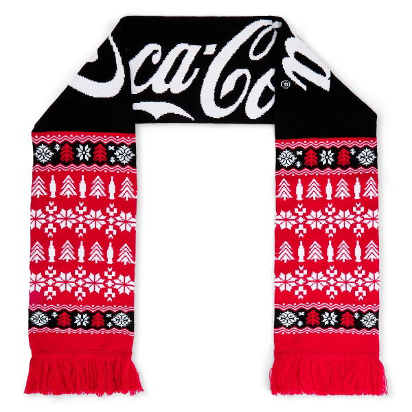Coca-Cola Officially Licensed Xmas Scarf - Black 