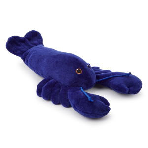 Blue Lobster Plush on white background