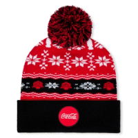Coca-Cola Officially Licensed Xmas Bobble Hat - Black/Red 