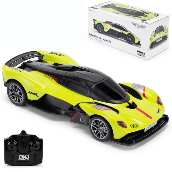 1:24 scale Aston Martin Valkyrie Remote Control Car - Lime Green