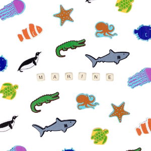 BYOK Shaped Bead DOUBLE SIDED Marine Creatures - Multiple Design Options