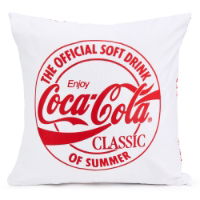 Coca-Cola Officially Licensed Core Cushion Cover - White