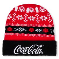 Coca-Cola Officially Licensed Xmas Beanie Hat - Black/Red 