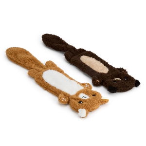 Pet Toy Twin Pack - Flat Squirrel & Otter