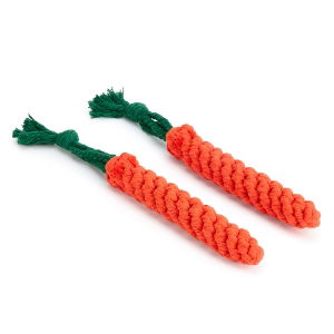 Pet Toy Two Pack - Rope Carrot