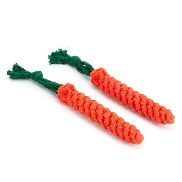 Pet Toy Two Pack - Rope Carrot