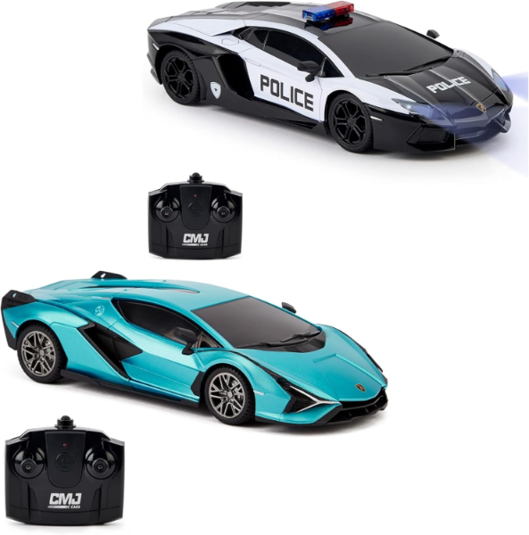 1:24 Scale Remote Control Lambo Police Car Vs Sian Twin pack