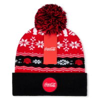 Coca-Cola Officially Licensed Xmas Bobble Hat - Black/Red 