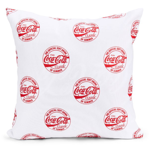 Coca-Cola Officially Licensed Core Cushion Cover - White