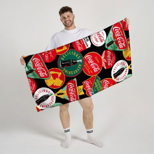Coca-Cola Officially Licensed Badges Towel