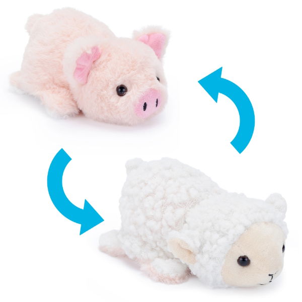 Reversible Plush Toy - Pig/Sheep 15cm