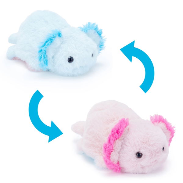 Reversible Plush Toy- Axolotl Blue/Pink 15cm